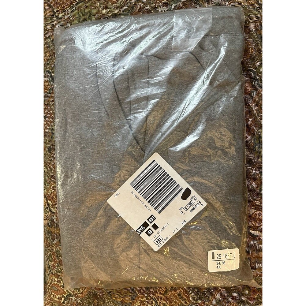 Woman Within Sweatpants Joggers Drawstring Pants NEW Size 4X Gray